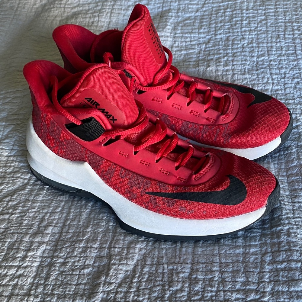 Nike Kids Red and Black Air Max Sneakers